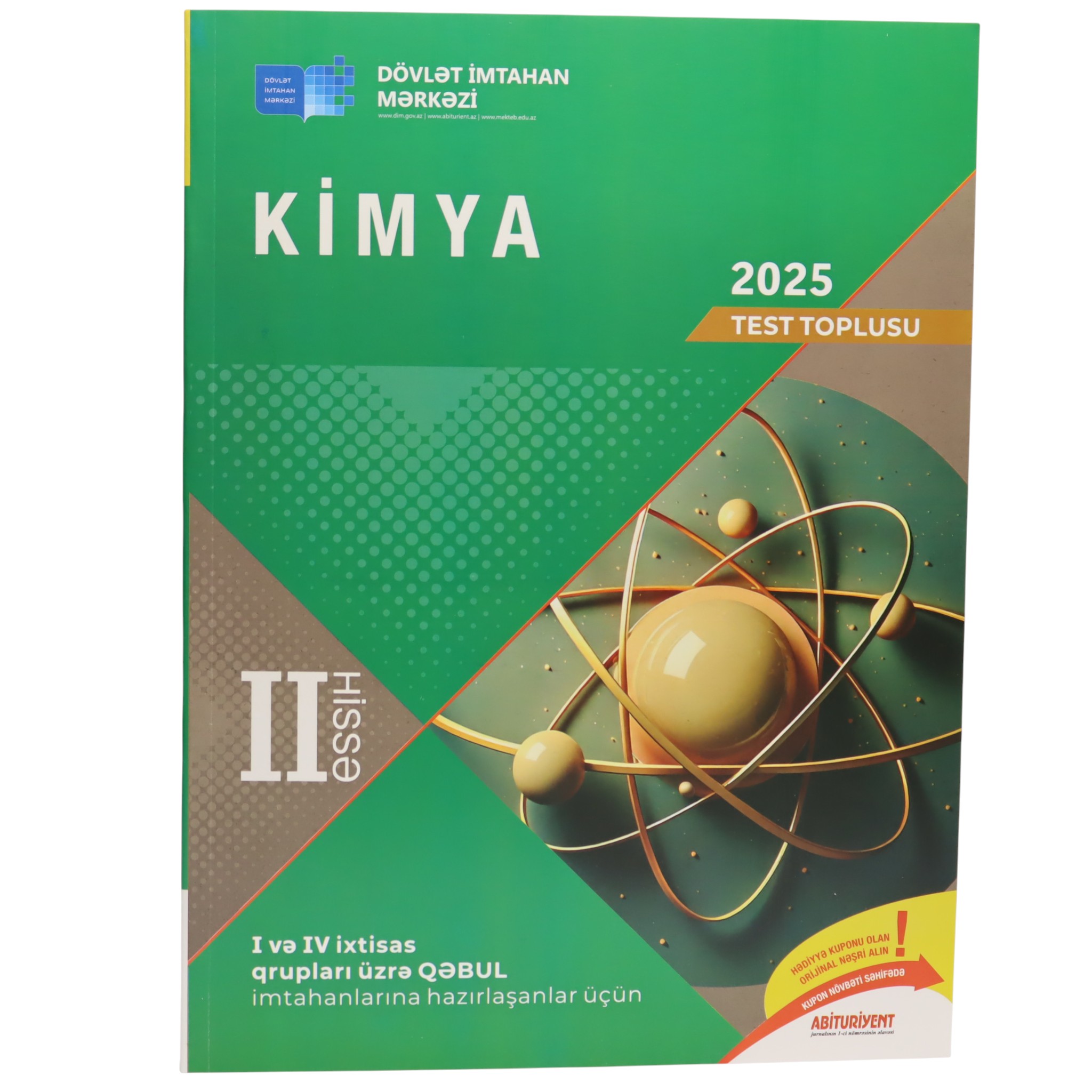 Test toplusu / Kimya / II hissə / Dim