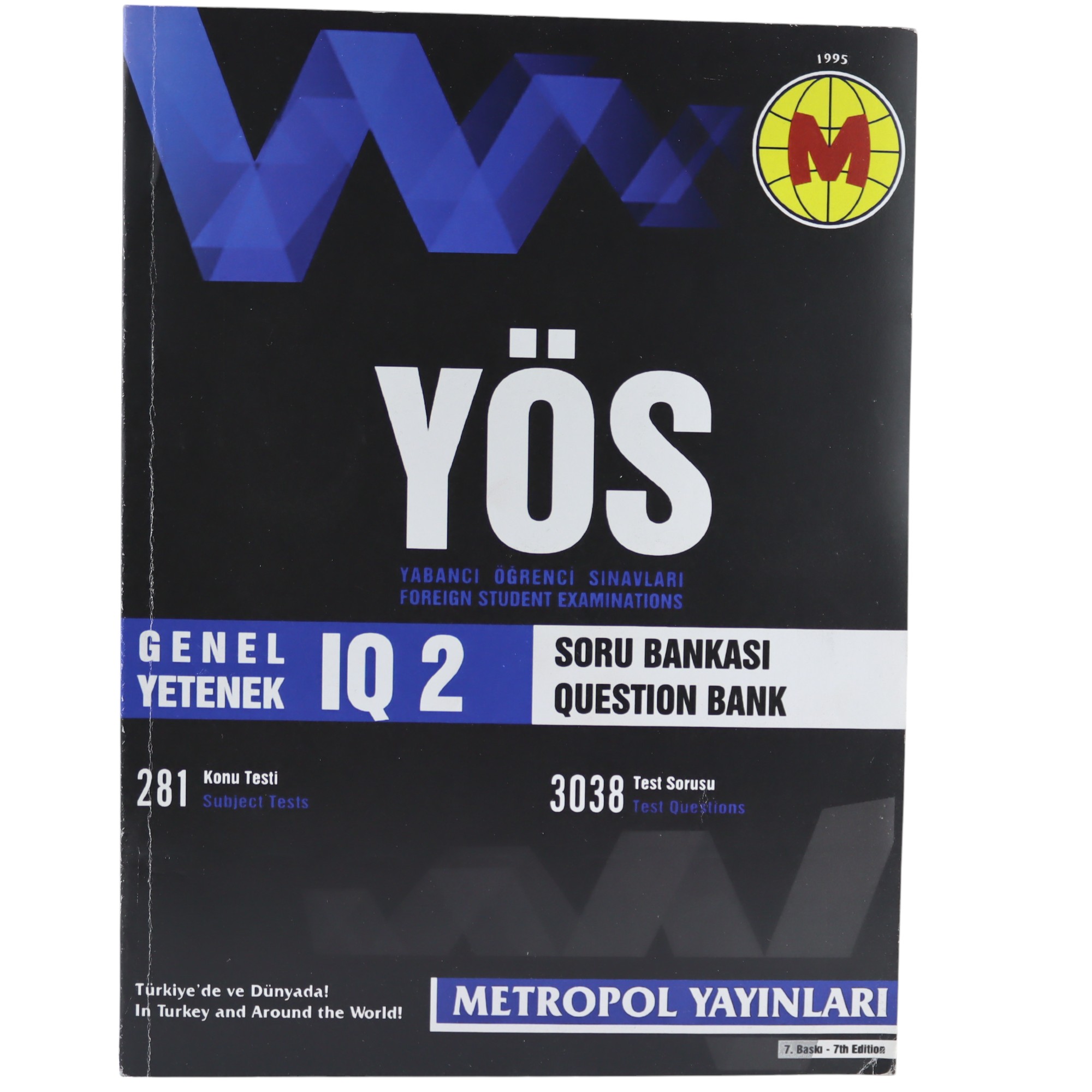YÖS Genel Yetenek IQ2 / 281 konu testi / 3038 test sorusu / / Metropol yayınları