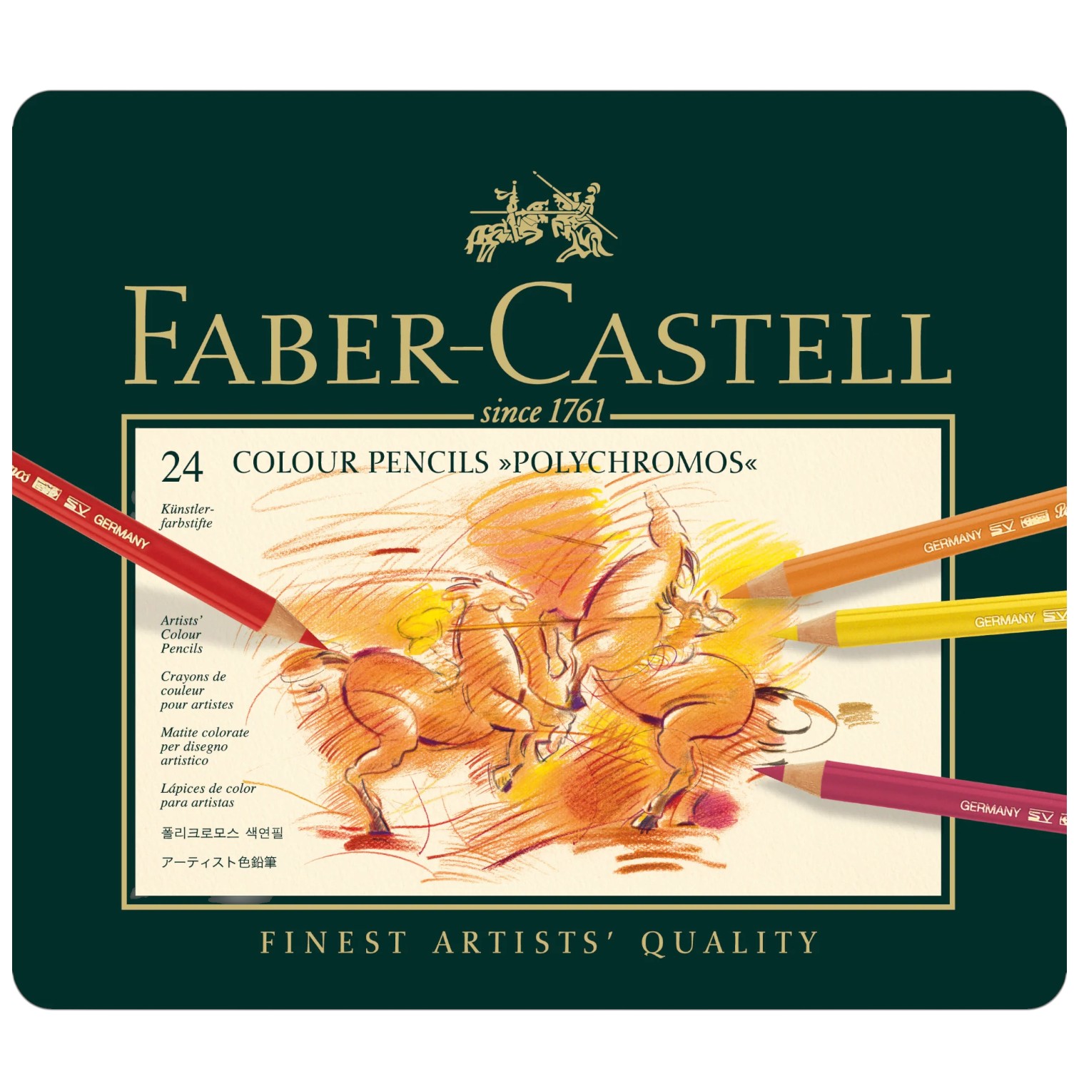 Karandaş Polychromos 24 rəngli / metal qutu / 110024 / Faber-Castell