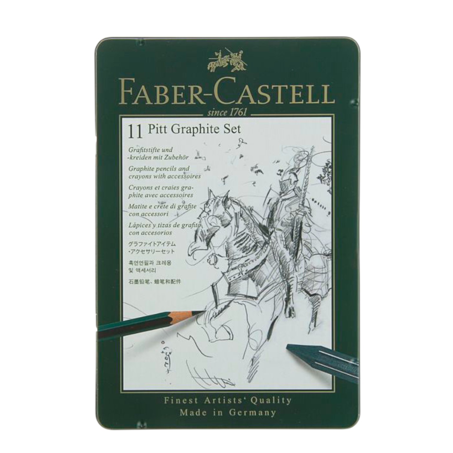 Sadə karandaş dəsti metal  DİSPLEY PİTT 112972 Faber Castell