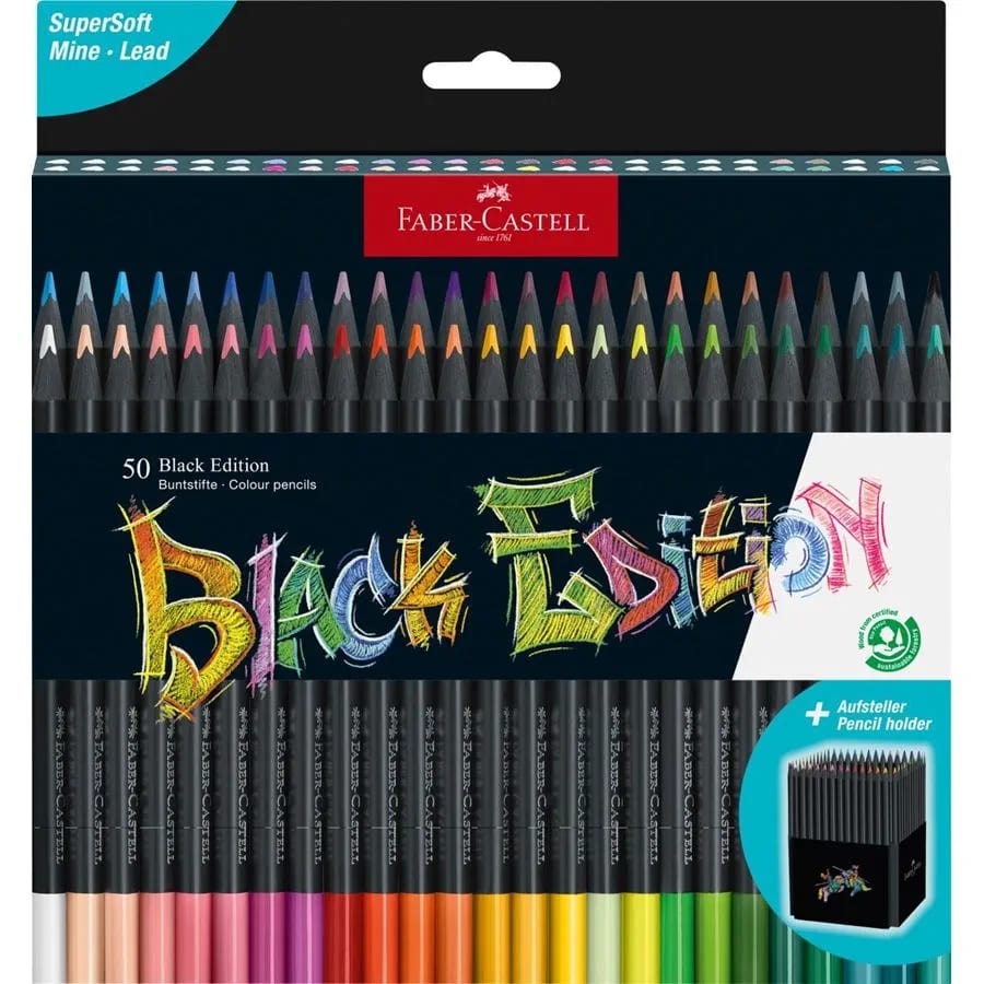 KARANDAŞ 50 RƏNGLİ / BLACK EDITION / 116450 / FABER CASTEL