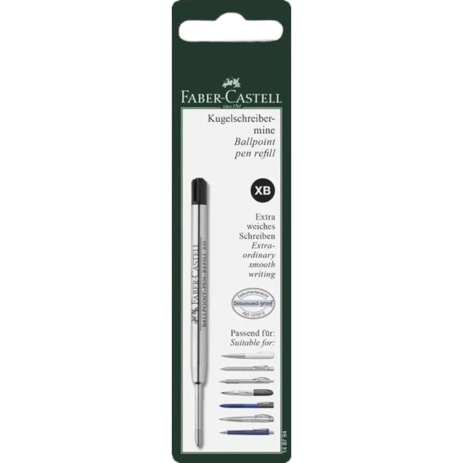 Qələm yedəyi diyircəkli qara XB Faber Castell 148794