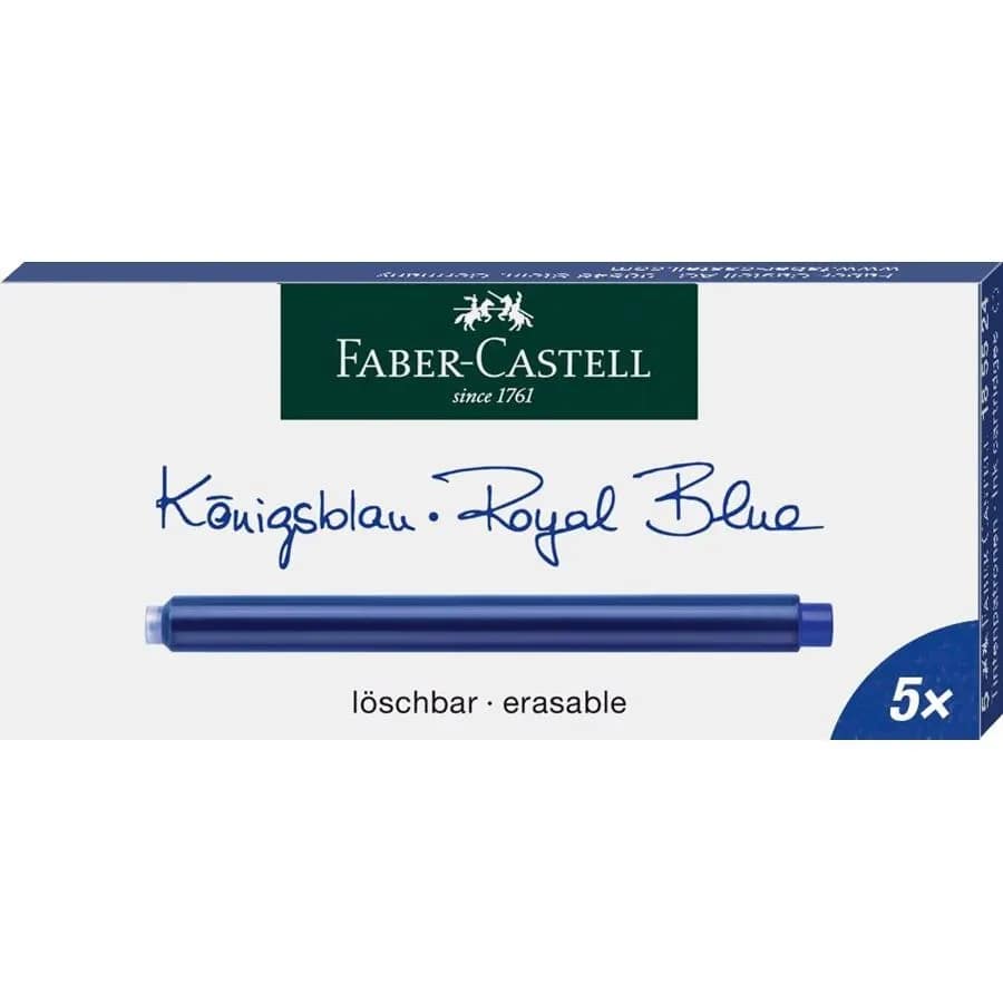 Qələm üçün mürəkkəb 1x5 mavi Faber Castell 185524