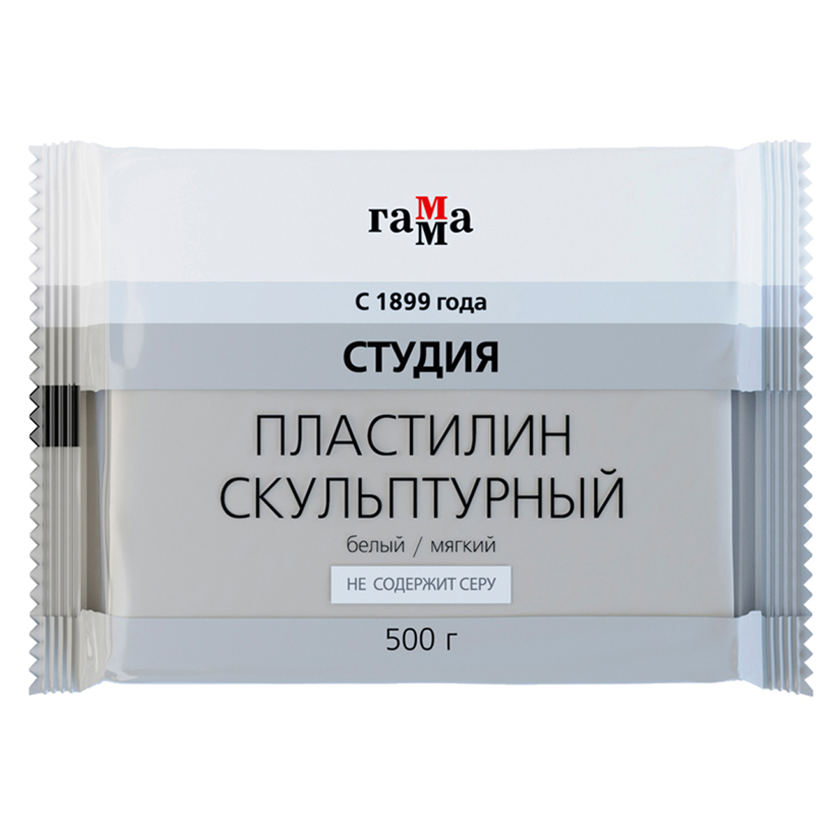 Plastilin Skulpturnıy Belıy / myaqkiy / 500 gr / Qamma