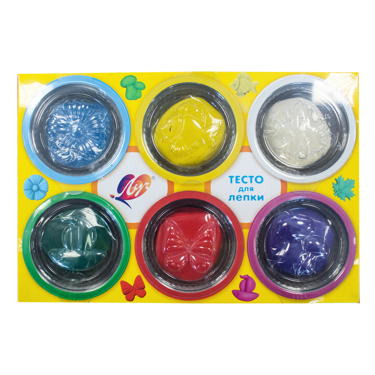 Testo dlya lepki / 6 rəng / 480 gr / Kroxa