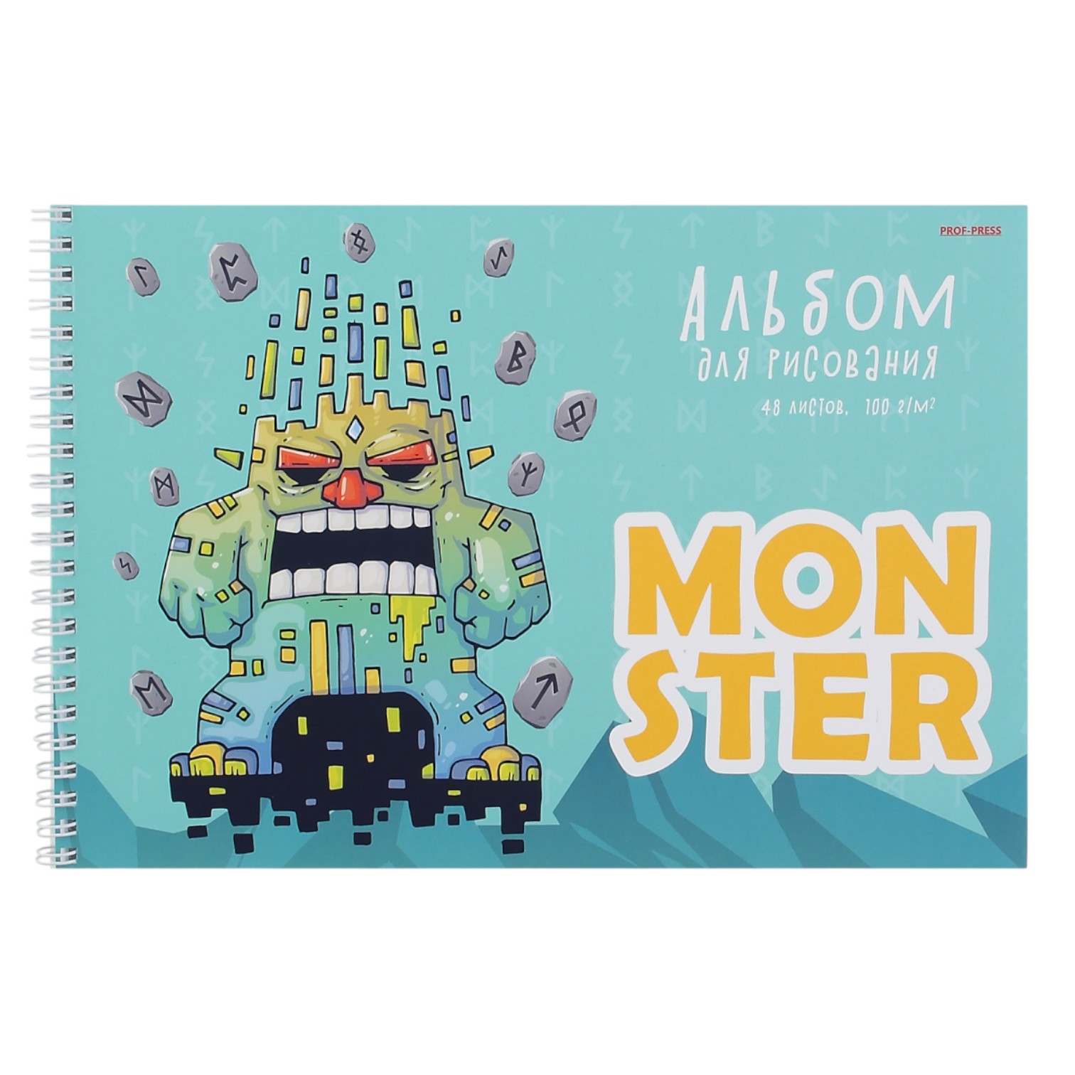 Rəsm albomu A4 / 48 vərəq / 100 q/m² / 48-5608 / Spirallı / Prof-press
