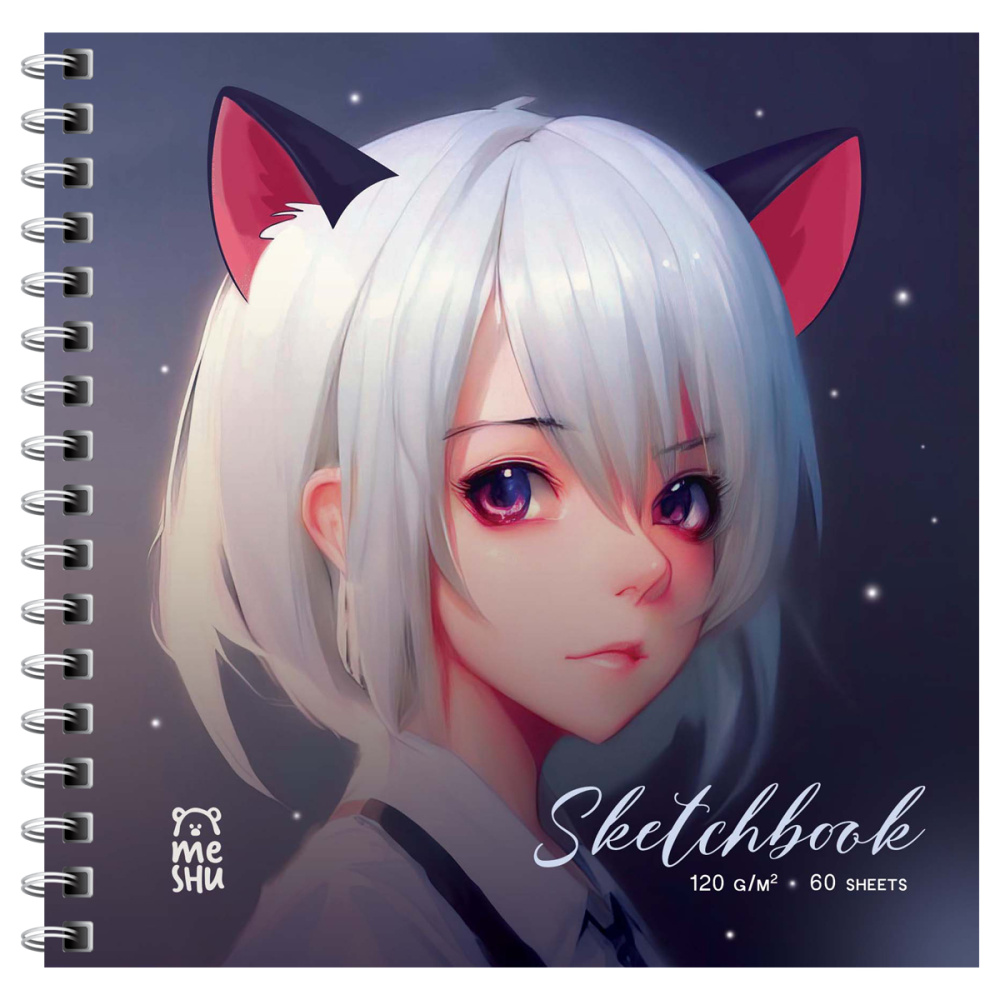 SKETCH BOOK MESHU 150*150 60 VƏRƏQLI "NEKO" SOFT-TOUCH, 120Г/М2 / MS_53036