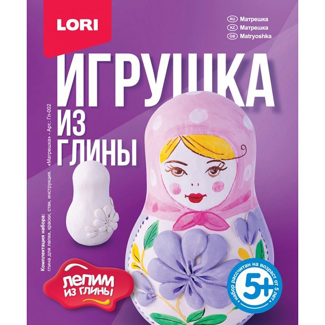 Игрушка из глины "Матрешка" / Гл-002