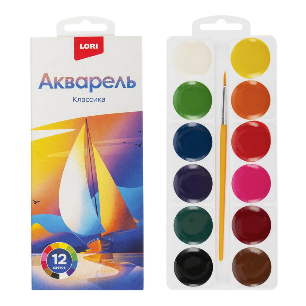 BOYA LORİ AKVAREL 12 RƏNGLİ / Алк-002