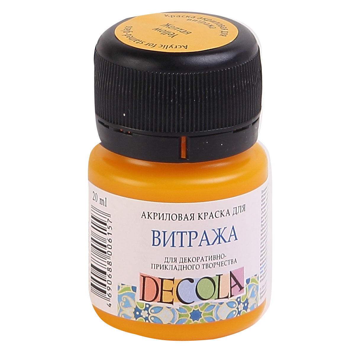 Akril boya  dlya vitraja / Dlya Dekorativnoqo Tvorçestva / Jeltaya / 4226211 / Decola