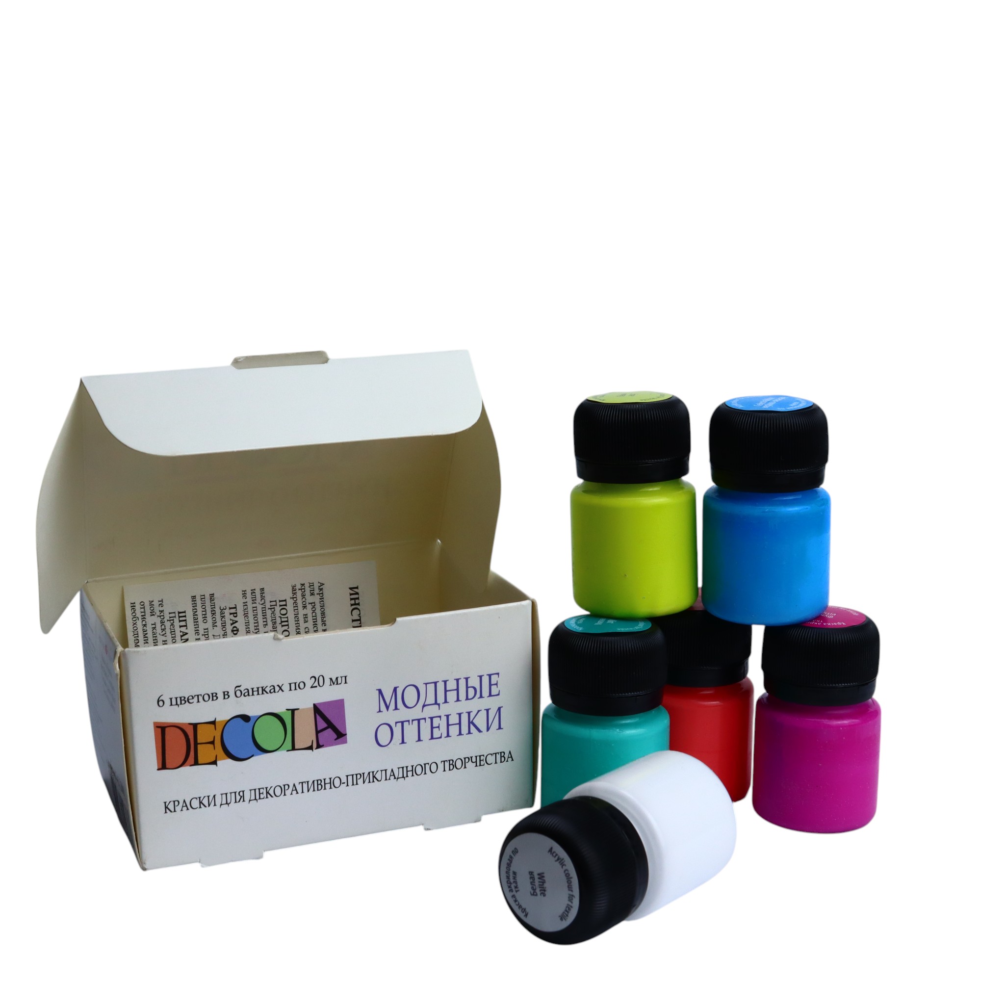 Akril boya Modnıe Ottenki / po tkani / 6 rəng / 41411200 / Decola