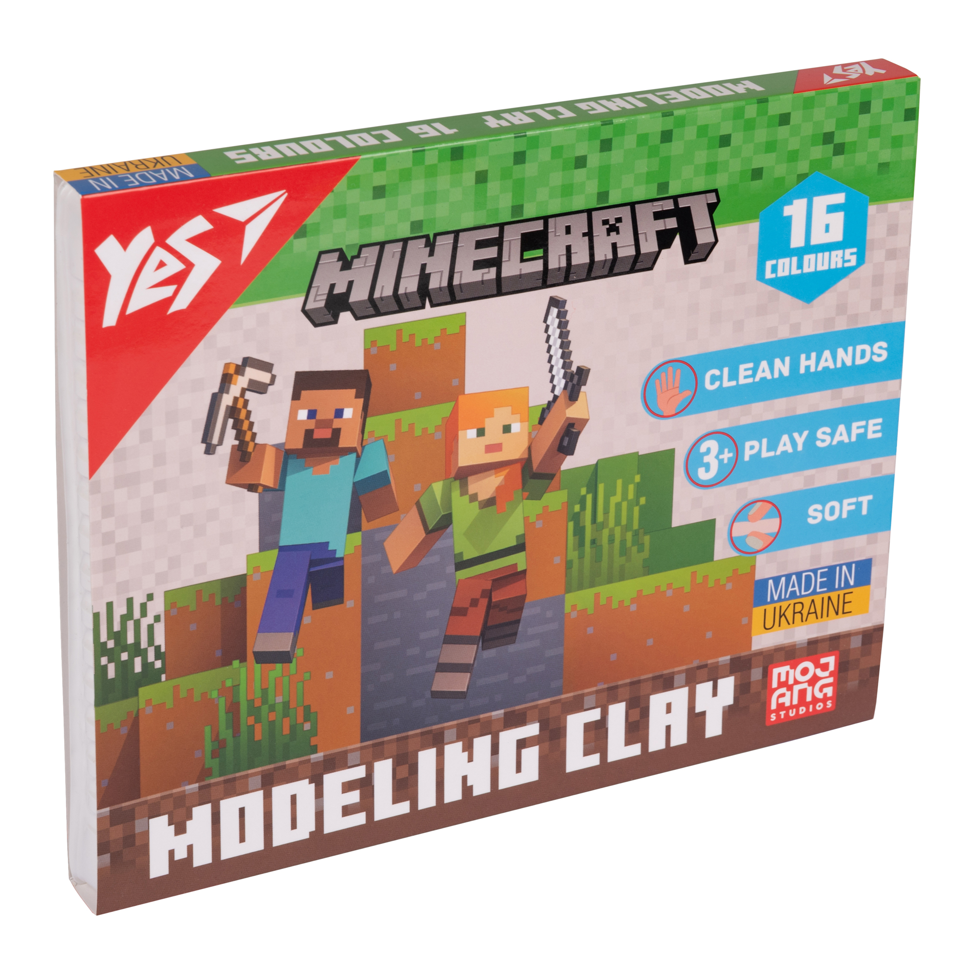 Plastilin 320 gr / 16 rəng / 540674 / Minecraft YES