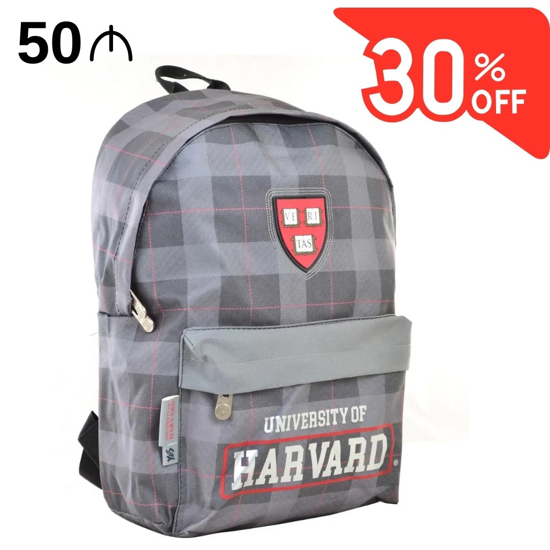 Çanta məktəbli Harvard boz 41x30x11sm 555038