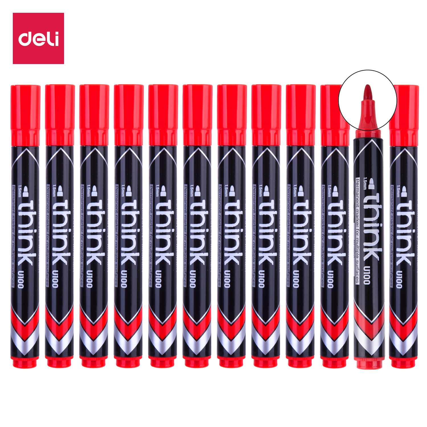 Marker permanent U100 40 Qırmızı Deli						