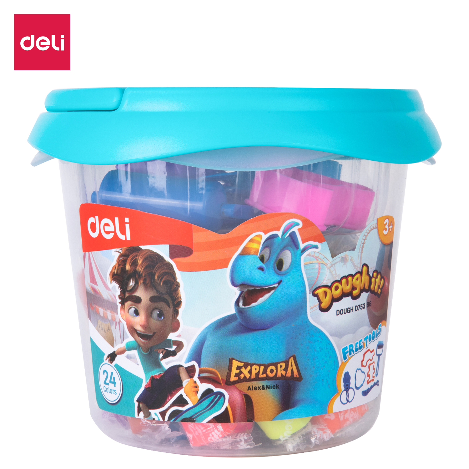 Plastilin 24 rəng / D75386 / Deli