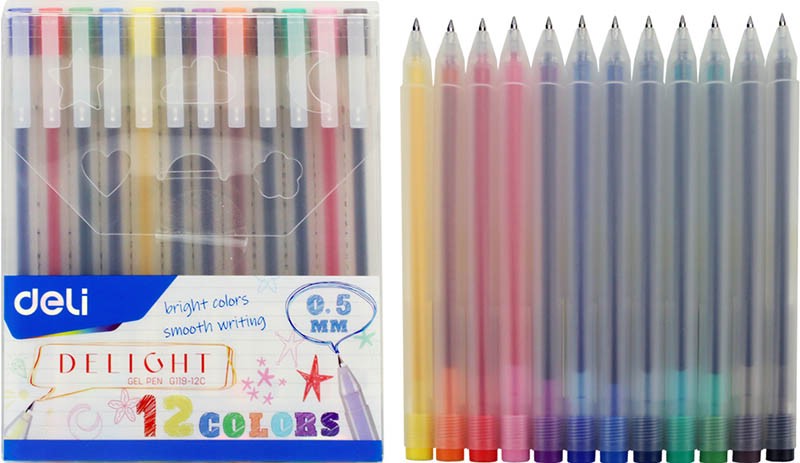 Qələm deli G119-12C  0.5mm gel dəst	