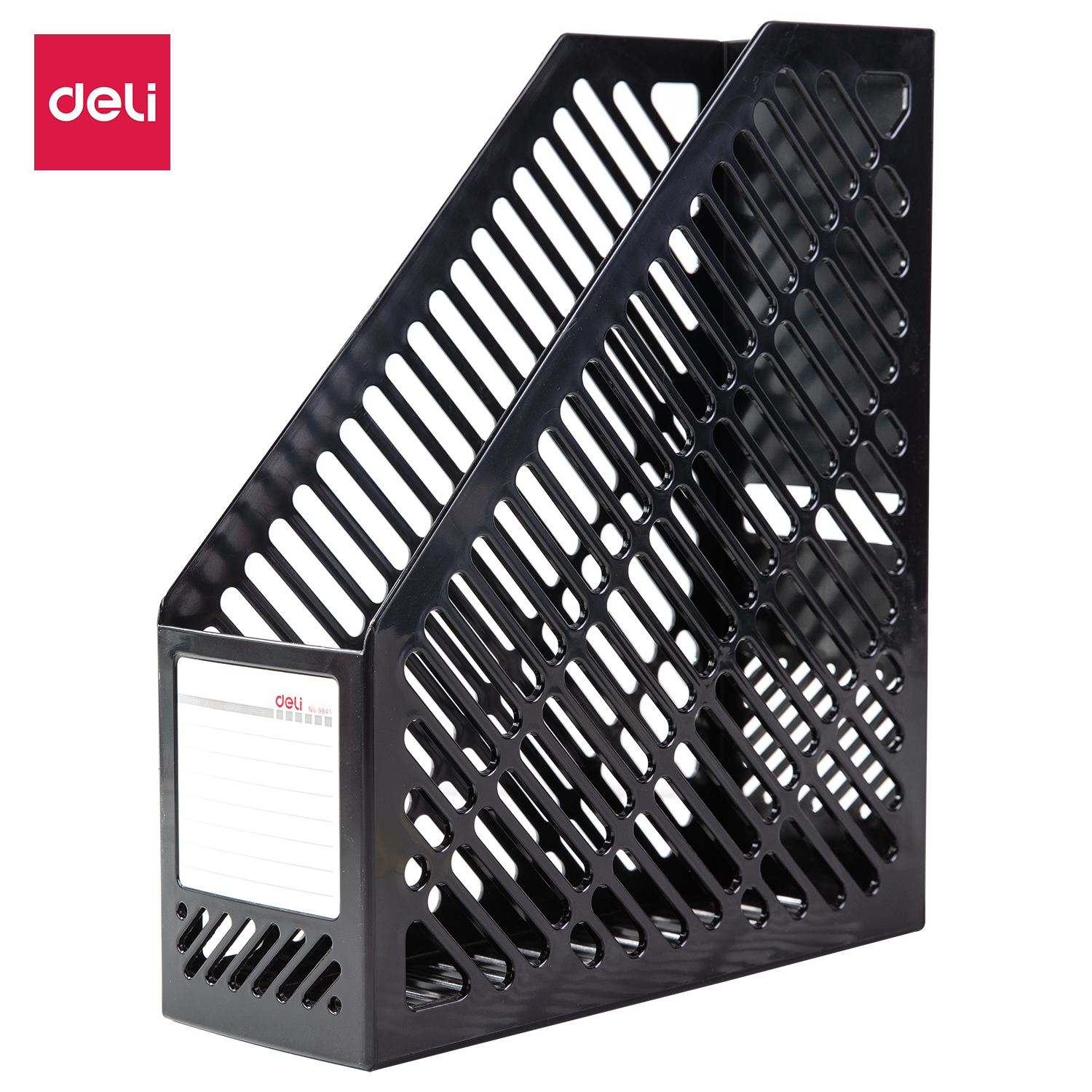 Sənəd rəfi Deli 9841 qara 1-li plastik									