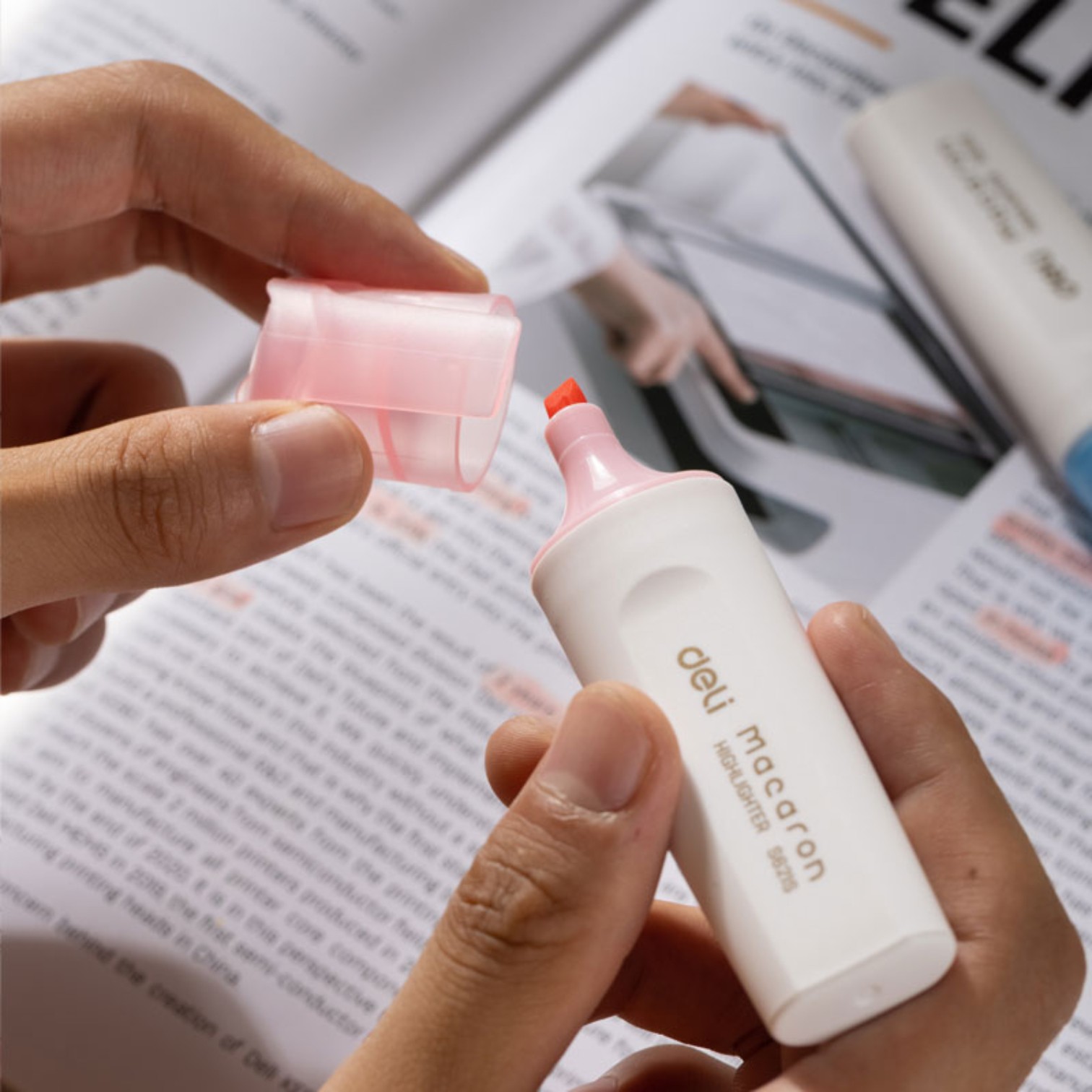 Textmarker Pastel-Pink / S621S / DELI