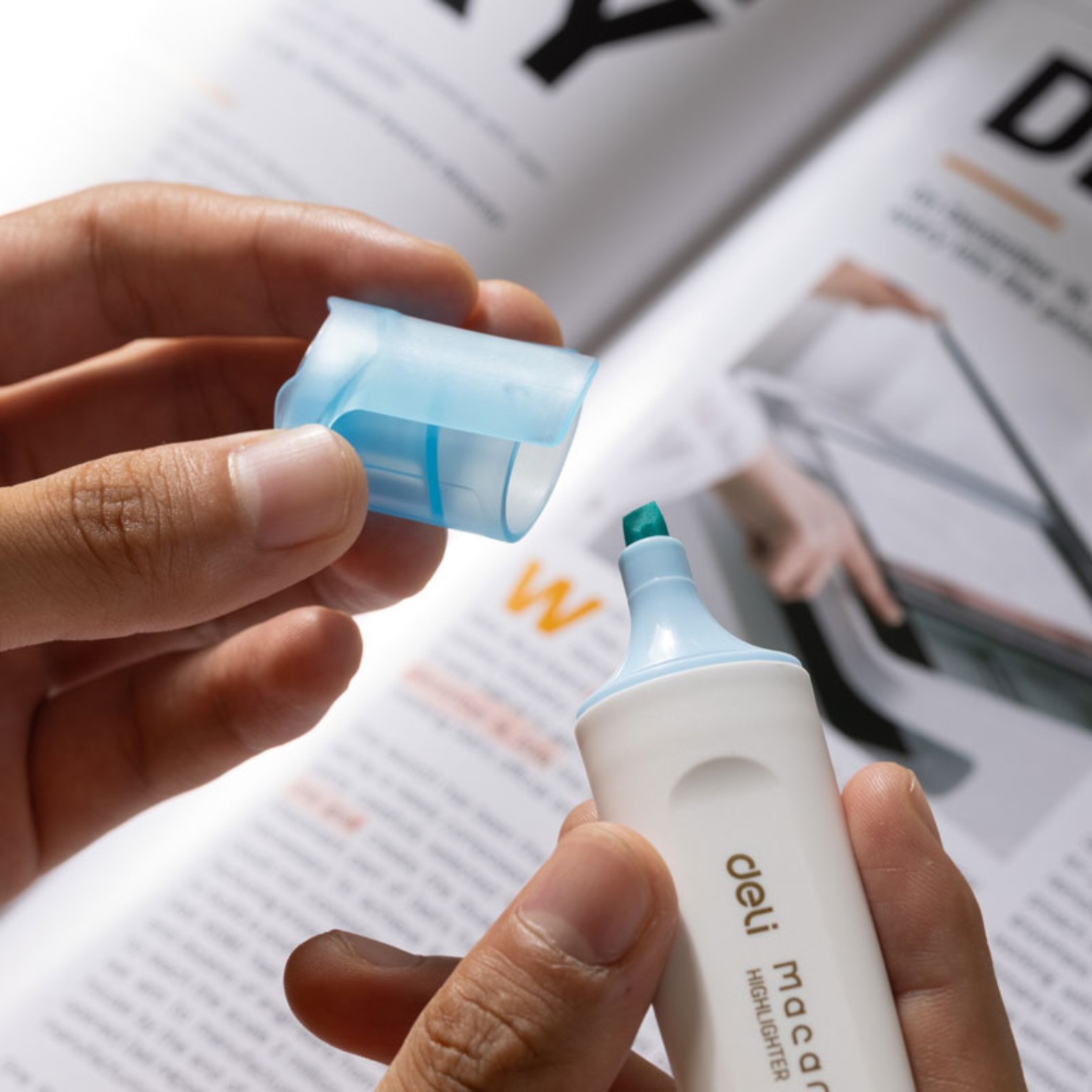 Textmarker Pastel-Blue / S621S / DELI