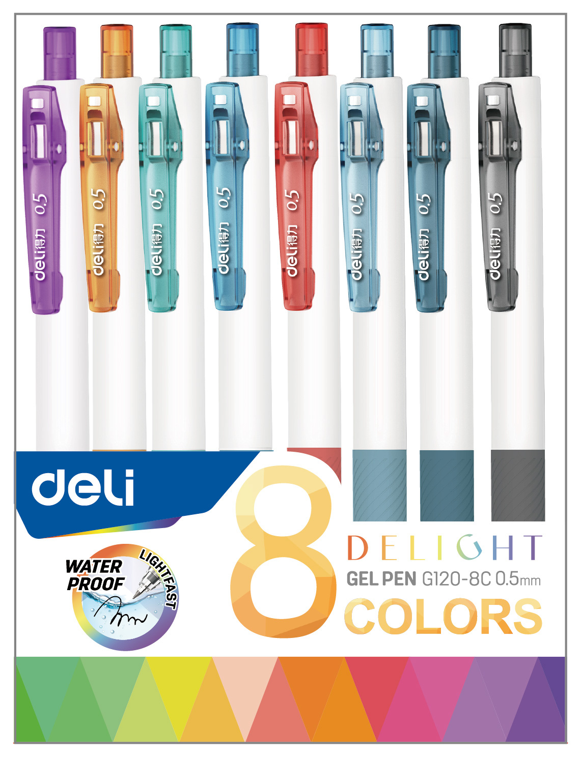 Qələm deli G120-8C  0.5mm gel dəst