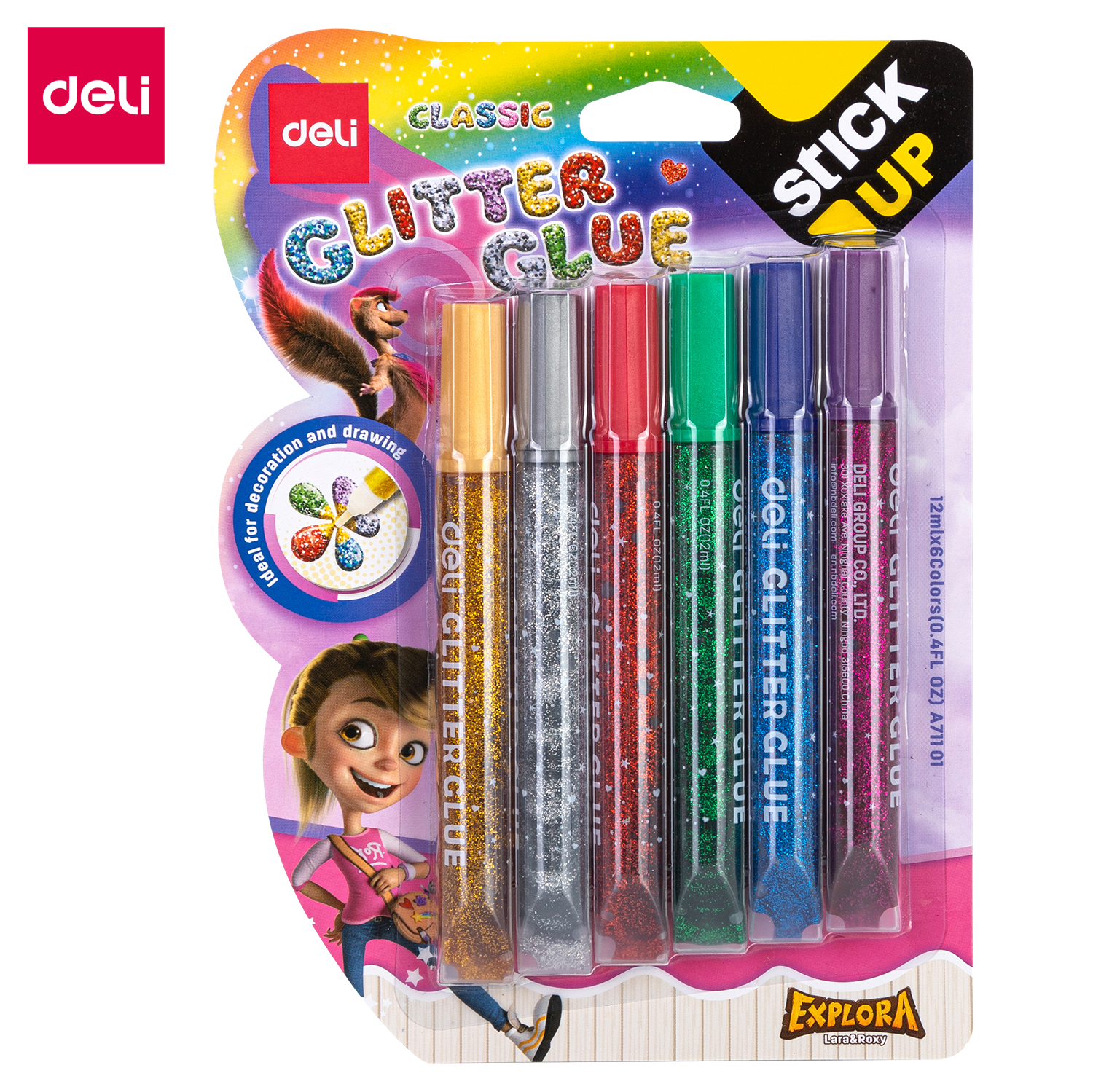 Yapışqan zərli 12 ml 6-lıq/ A711 01 / DELI
