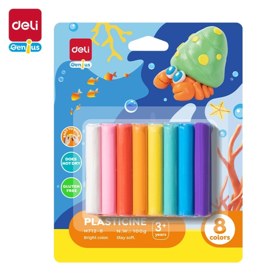 Plastilin 8 rəng / H712-8 / Deli