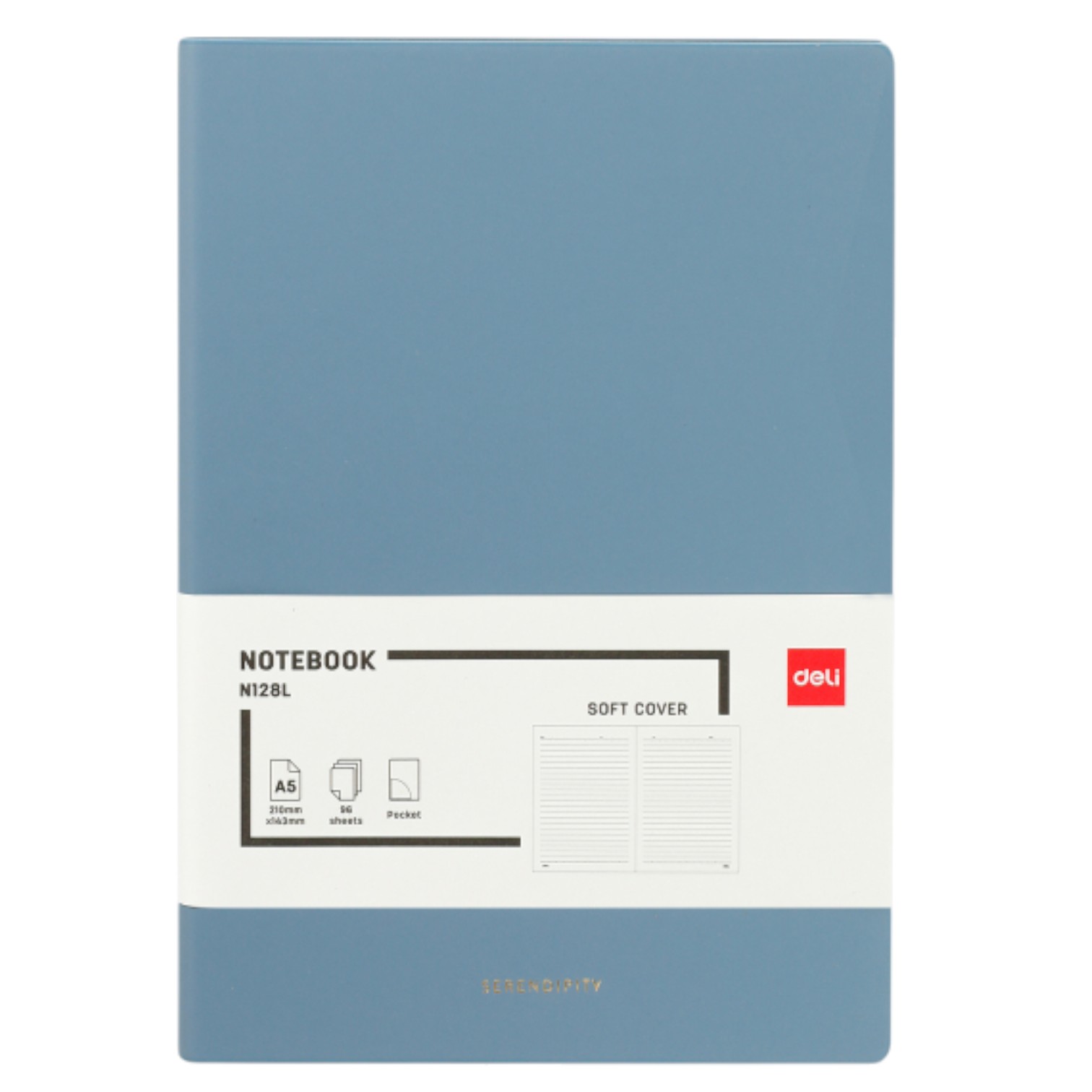 Bloknot Deli N128G A5 96v \ Blue