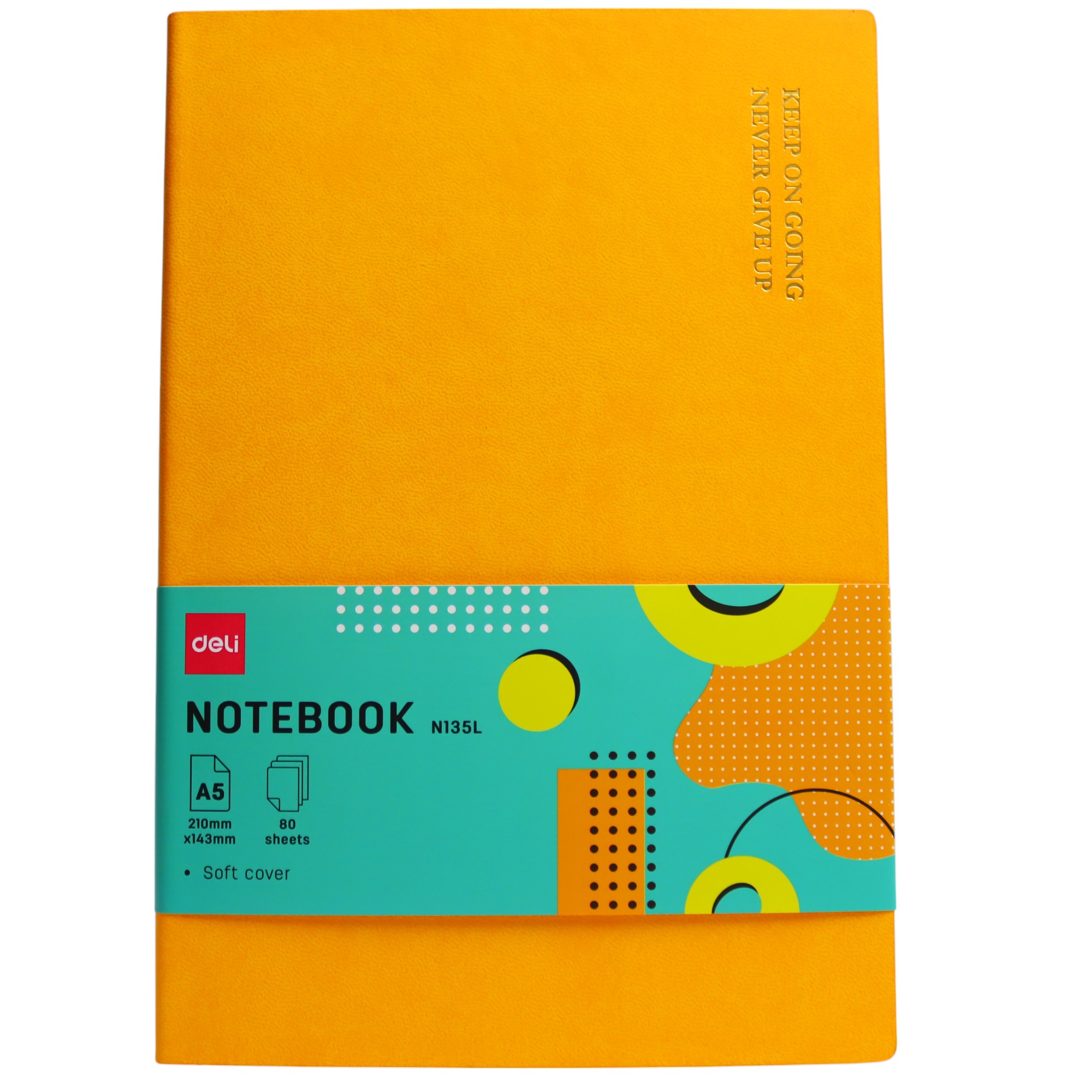 Bloknot Deli N135L A5 80v \ Orange