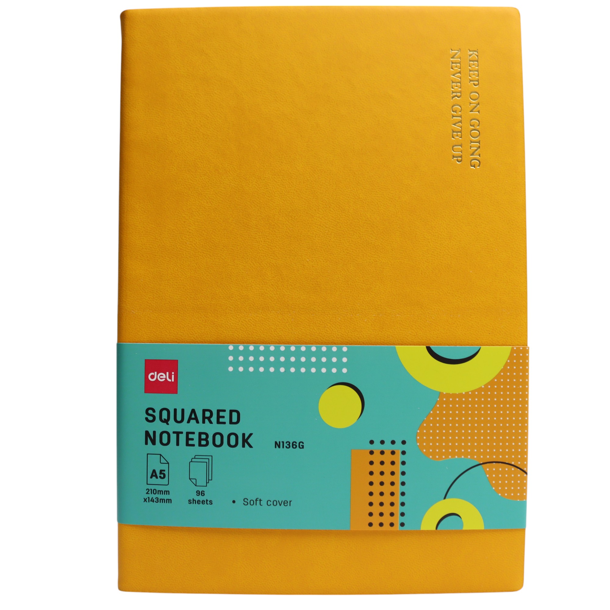 Bloknot Deli N136G A5 96v \ Orange