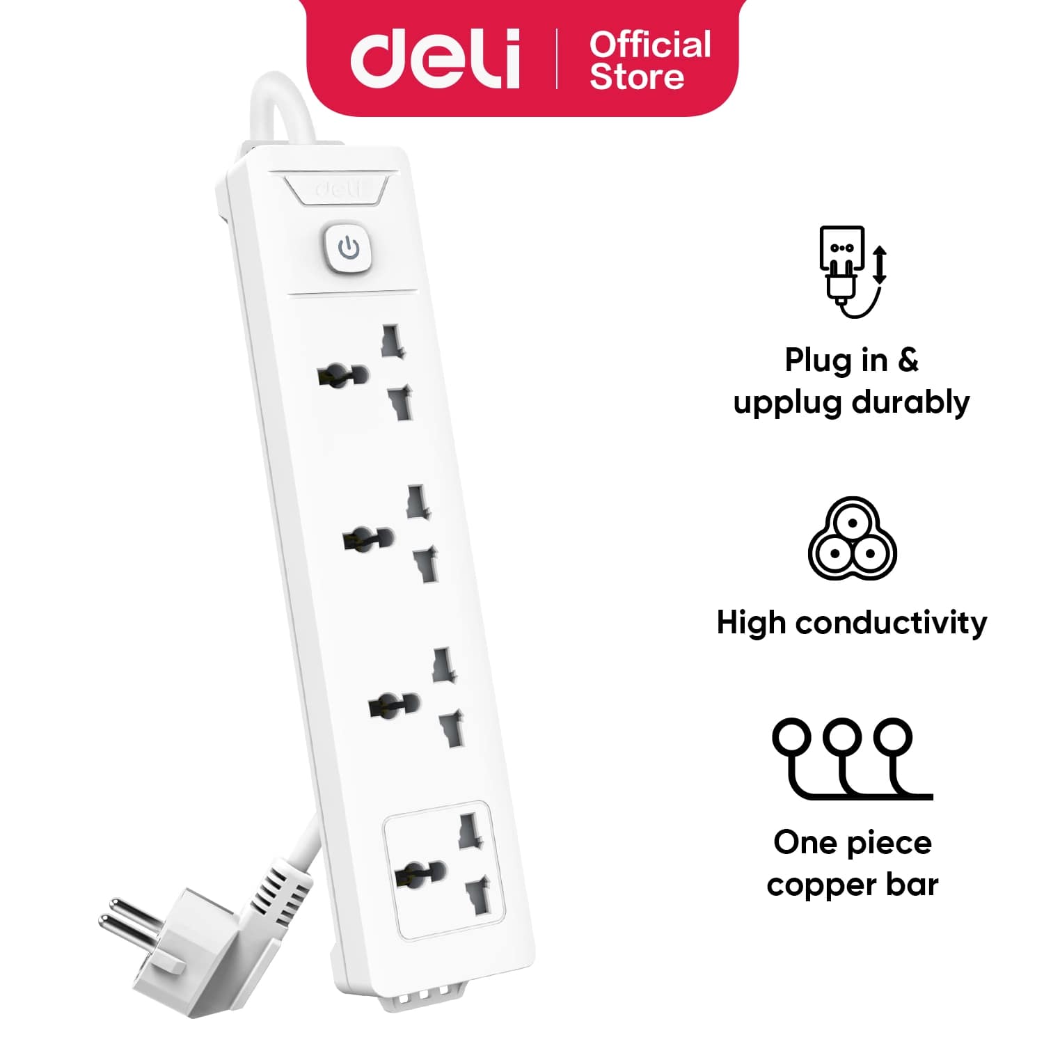 Udlinitel Deli T404 ağ 4/5