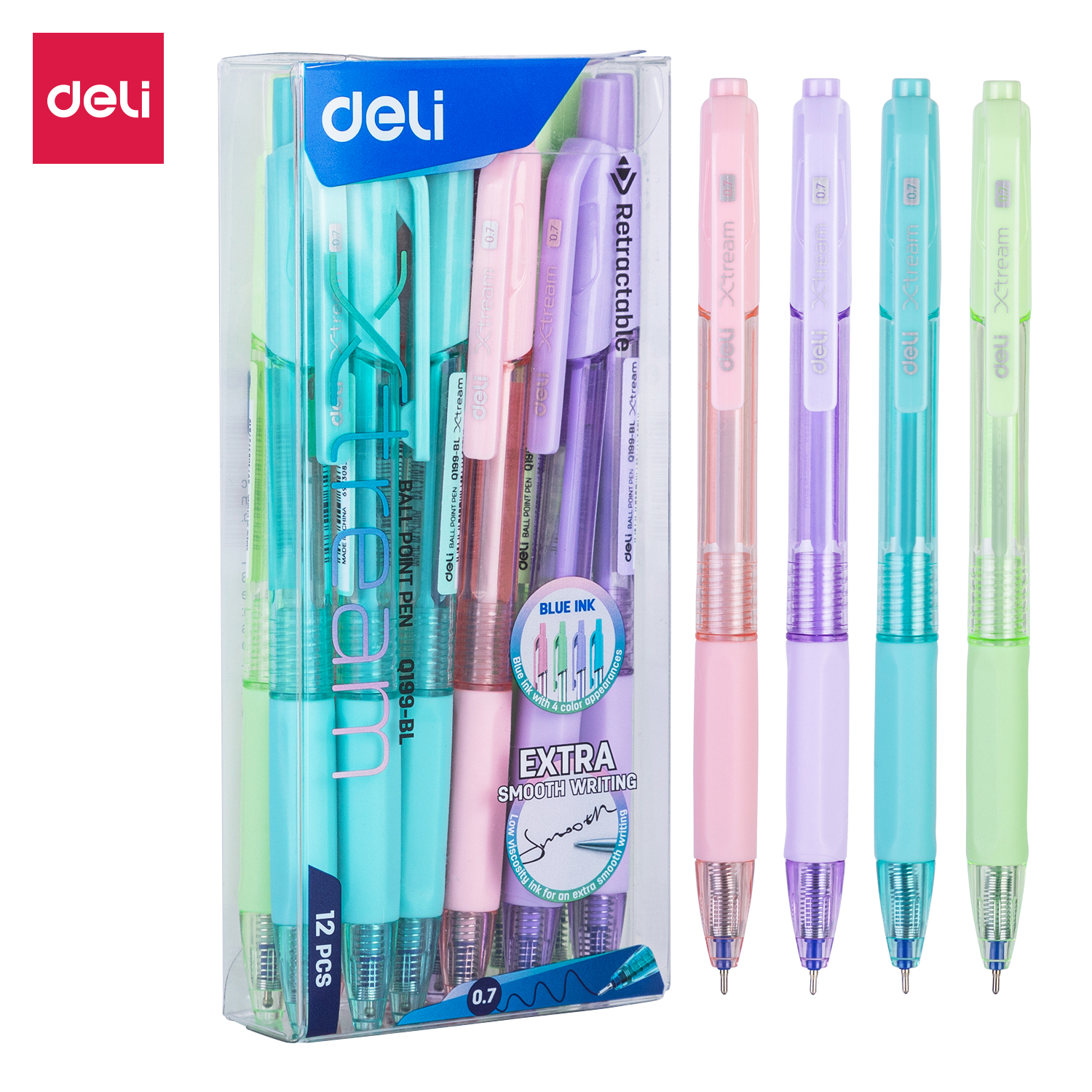 Qələm deli Q199-BL mavi 0.7mm						