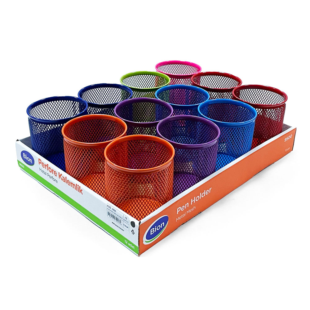 Qələm qabı setka qarışıq rəngli / 9500 / Mas 
