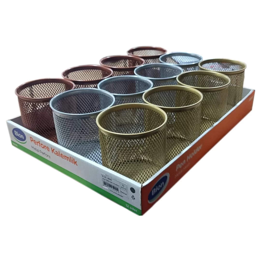 Qələm qabı setka qızılı-gümüşü / 9500 / Mas 