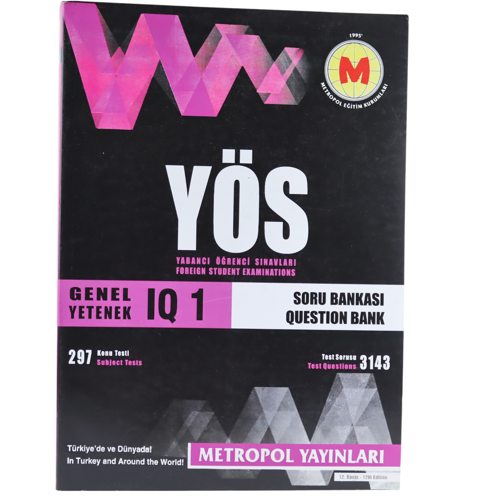 YÖS Genel Yetenek IQ1 / 297 konu testi / 3143 test sorusu / / Metropol yayınları