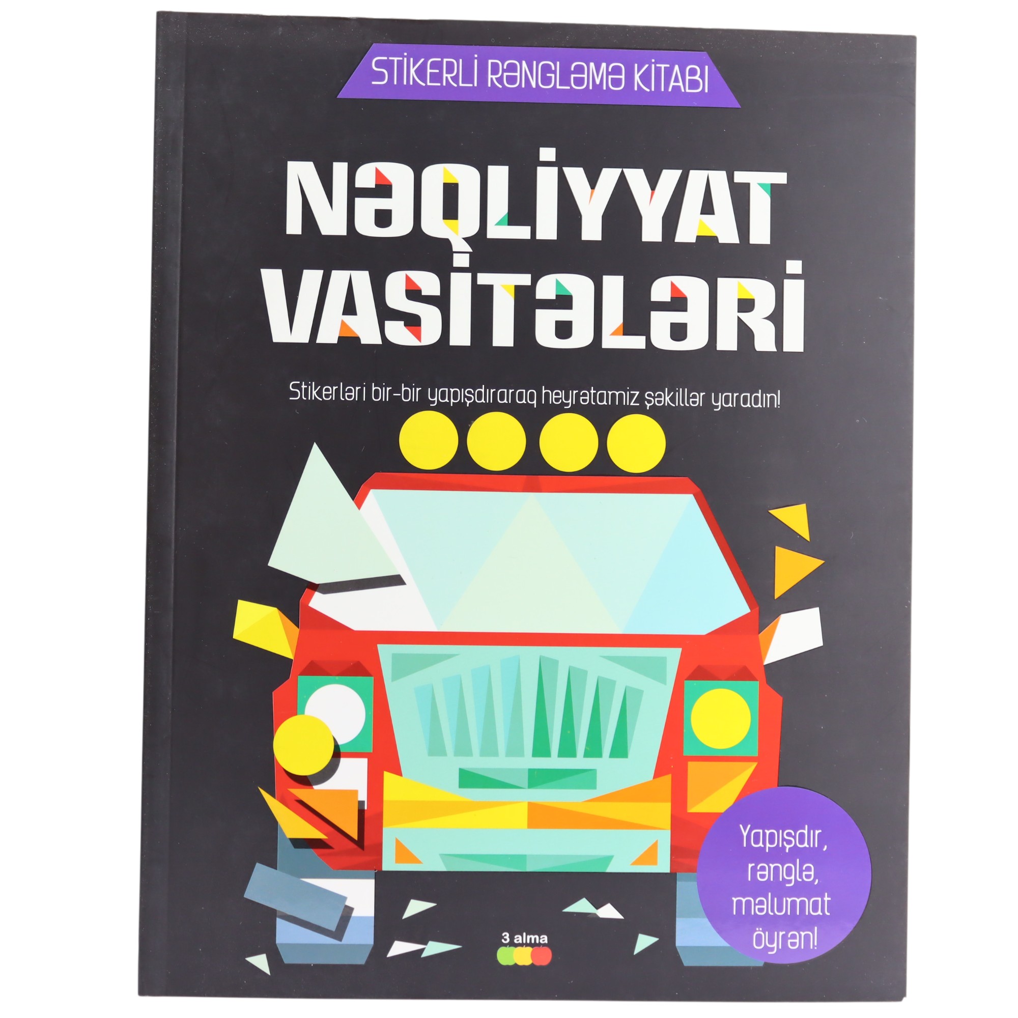 Neqliyyat Vasiteleri-Stikerli rengleme kitabı