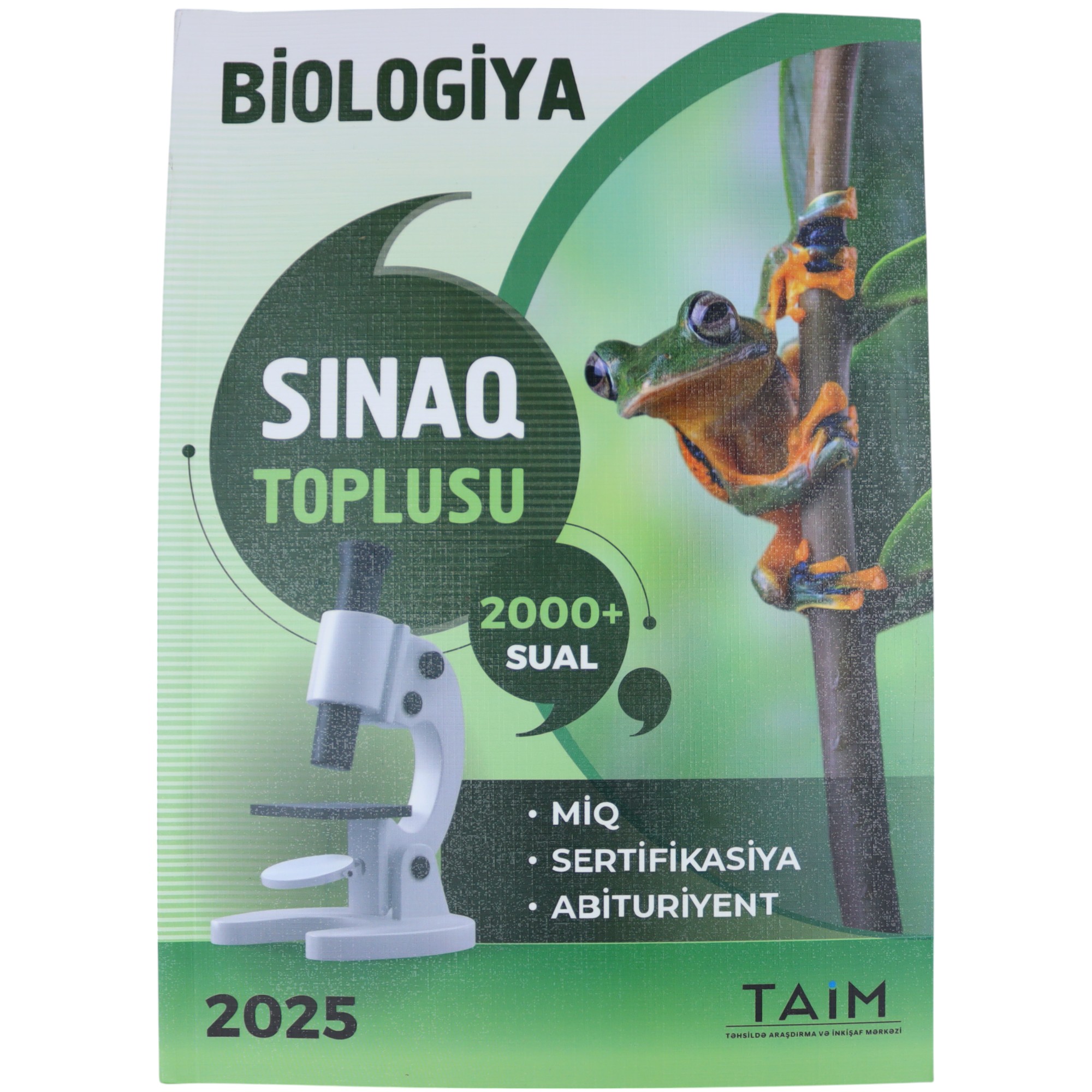 Test toplusu Biologiya / Yeni proqram əsasında suallar / TAIM